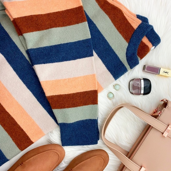 Madewell Sweaters - Madewell Multistripe Cozy Knit Crewneck Sweater